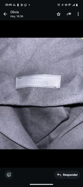 Sudadera Essentials Negra Talla XS