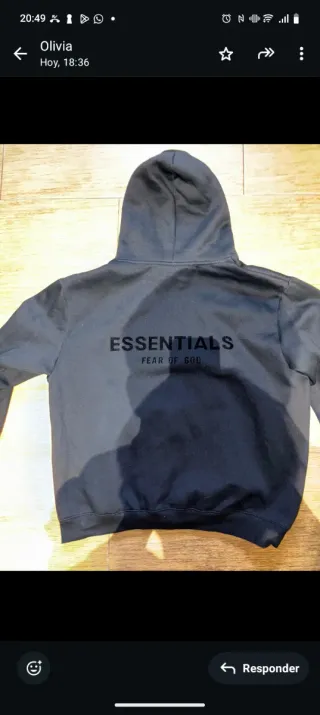 Sudadera Essentials Negra Talla XS