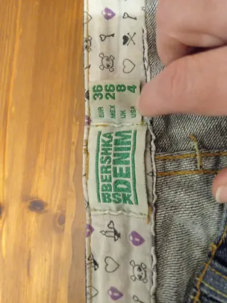 Pantalón corto tejano Bershka mujer T.36