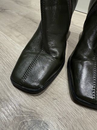 Botines tacon verdes
