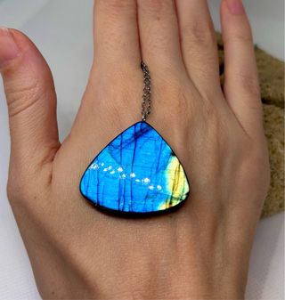 Colgante Labradorita Azul intenso plata 925