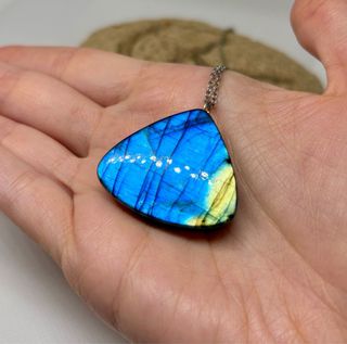 Colgante Labradorita Azul intenso plata 925
