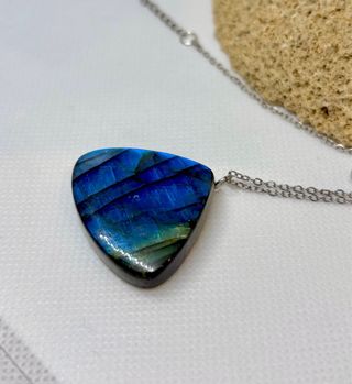 Colgante Labradorita Azul intenso plata 925