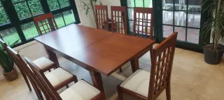 Mesa comedor extensible madera