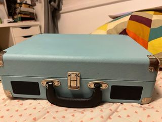 Giradischi vintage blu e nero