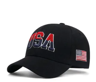 Gorra USA Negra y Roja