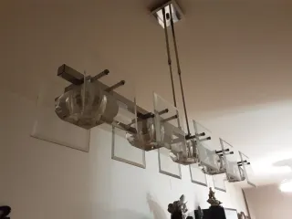 Lámpara FALADESA cristal y metal PRECIO NEGOCIABLE