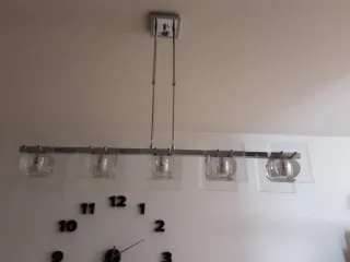 Lámpara FALADESA cristal y metal PRECIO NEGOCIABLE