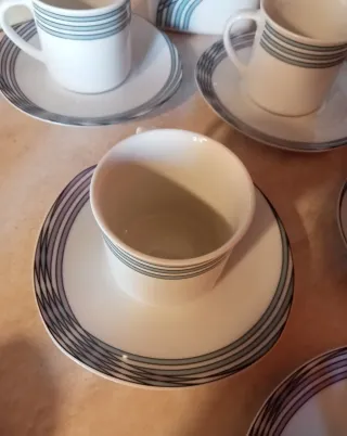 Servizio caffè 6 tazze, zuccheriera e caffettiera