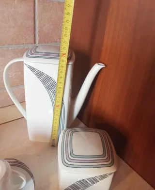 Servizio caffè 6 tazze, zuccheriera e caffettiera