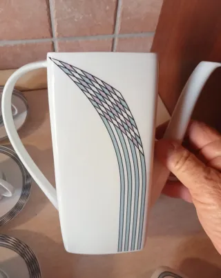 Servizio caffè 6 tazze, zuccheriera e caffettiera