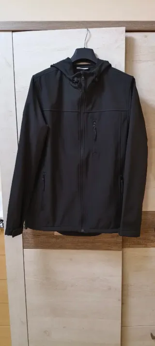 Cortavientos negro aislante térmico interior felpa