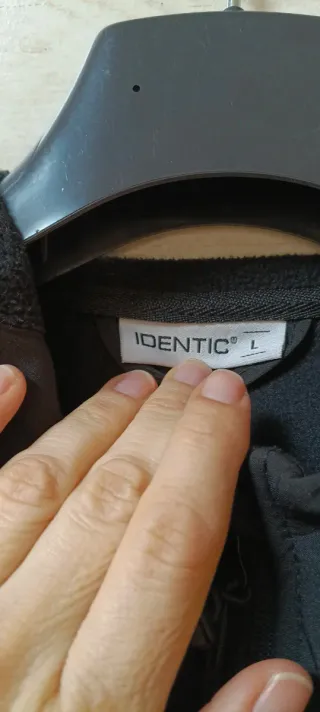 Cortavientos negro aislante térmico interior felpa