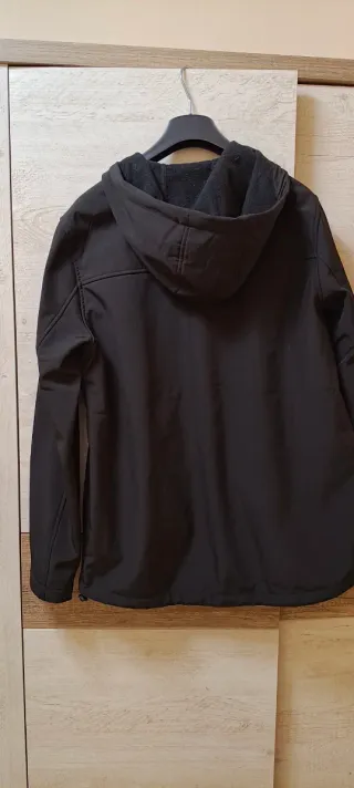 Cortavientos negro aislante térmico interior felpa