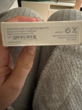 Cable USB-C a Lightning Apple 1m