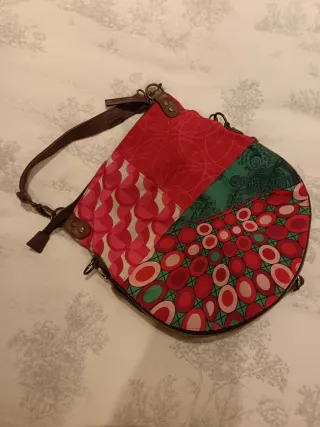 Bolso Desigual Marrón y Estampado