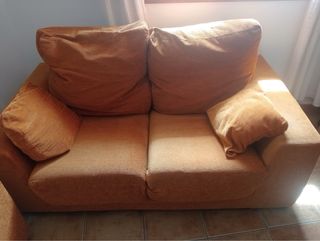 Divano 3 posti e divano 2 posti arancione