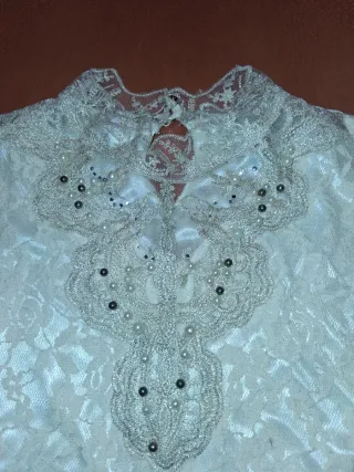 Blusa vintage con encajes t. 42