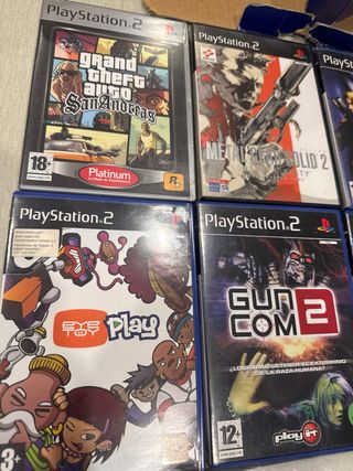 lote caja original ps2 mas juegos