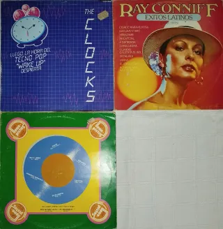 Lote 3 Vinilos: Ray Conniff, The Clocks, Los Pista