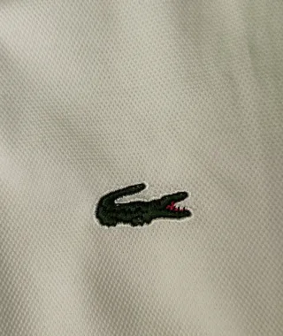 Polo Lacoste Blanco Talla M
