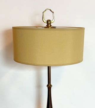 Pareja Lámparas Antiguas Metal Dorado