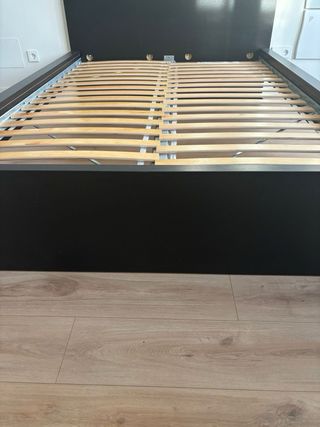 Estructura Cama IKEA MALM Negro-Marrón