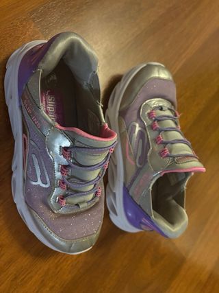 Skechers Slip-ins Niña Talla 35 Morado/Plata
