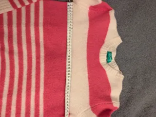 Jersey Benetton rayas rosa y blanco