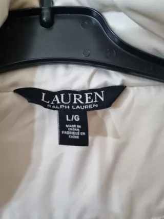 Plumífero Ralph Lauren Blanco con Capucha desmonta