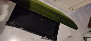 Sgabello da pianoforte verde