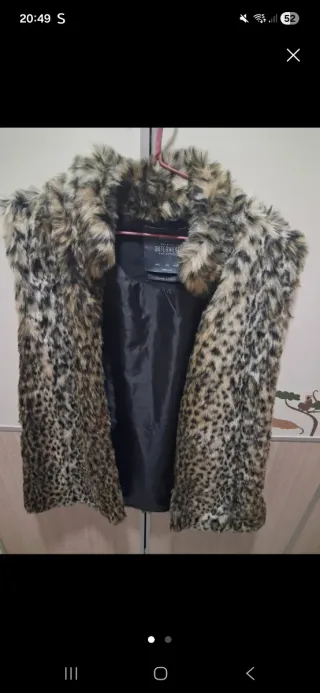 Chaleco de pelo estampado leopardo