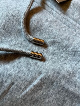 Felpa Burberry Grigia con Cappuccio Taglia S
