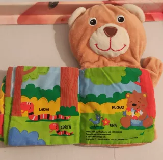 Libros los contrarios y texturas.Sonajero.