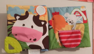 Libros los contrarios y texturas.Sonajero.