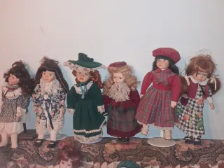 6 Bambole Porcellana Vintage