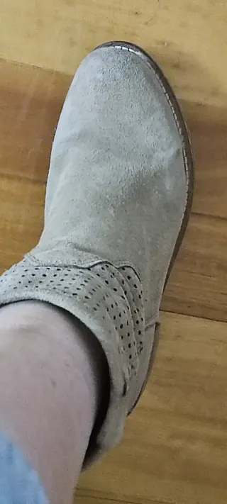 Botas ante beige tacon 38