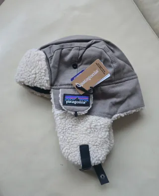 Cappello Aviator Patagonia Lana Grigio Nuovo