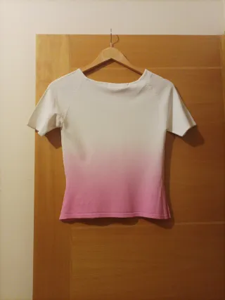 Jersey degradado rosa y blanco