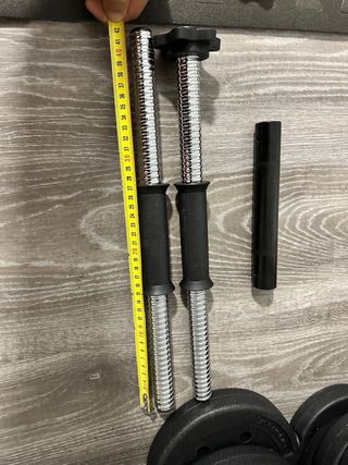 Set de pesas y barra