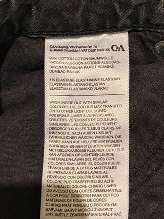 Pantalón vaquero C&A wide leg gris