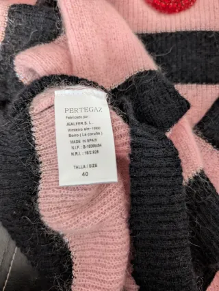Jersey PERTEGAZ rayas rosa y negro