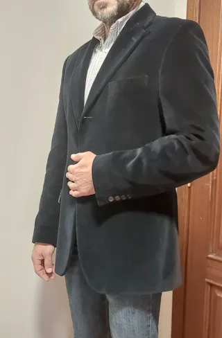 Chaqueta Hombre Terciopelo Negro Hermes Govanles