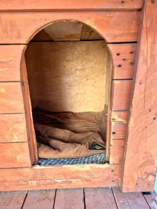 Casa de madera para perros