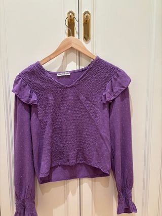 Blusa morada talla única S/XS