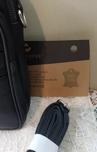 Bolso Piel Bandolera Hombre Cremallera