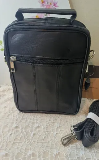 Bolso Piel Bandolera Hombre Cremallera