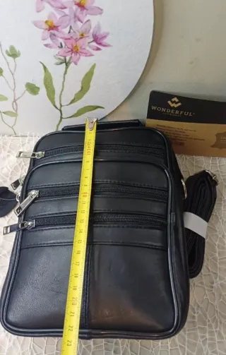 Bolso Piel Bandolera Hombre Cremallera