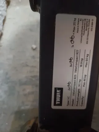 Portabicicletas Thule Velo Compact 927