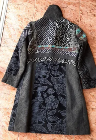 Abrigo patchwork mujer